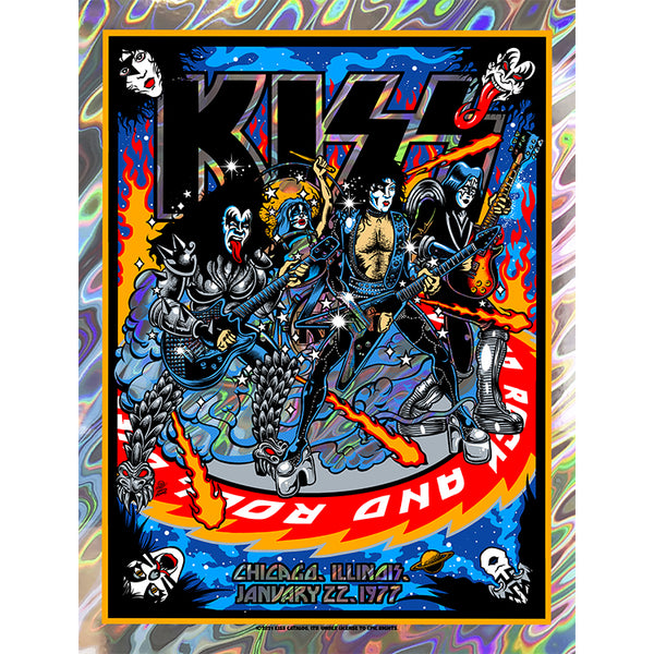 KISS January 22, 1977 Chicago, IL Lava Foil Variant