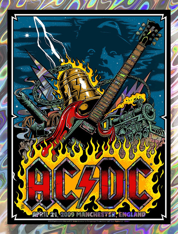 AC/DC April 21, 2009 Manchester, England Lava Foil Variant