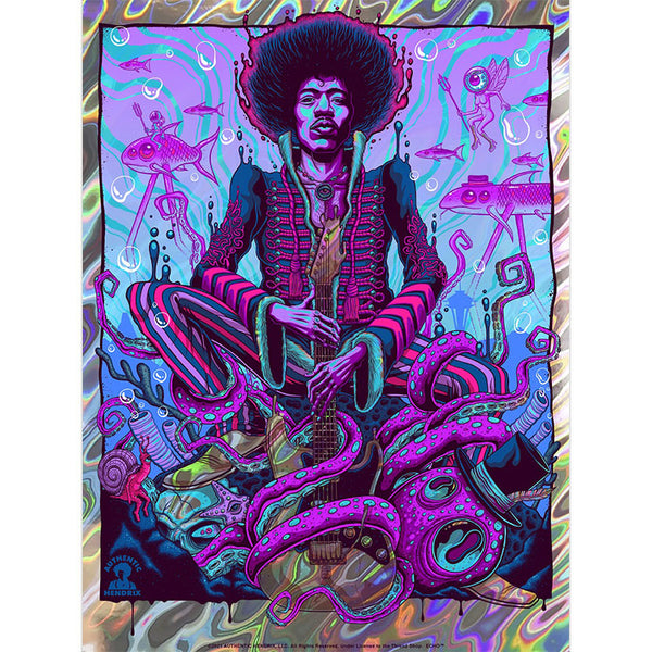 Jimi Hendrix Under the Sea Lava Foil Variant Poster