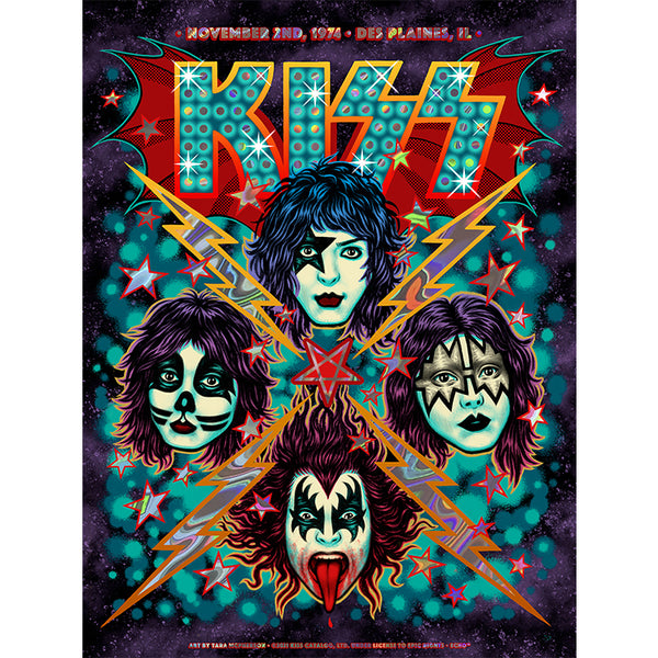 KISS November 2, 1974 Des Plaines, IL Lava Foil Variant