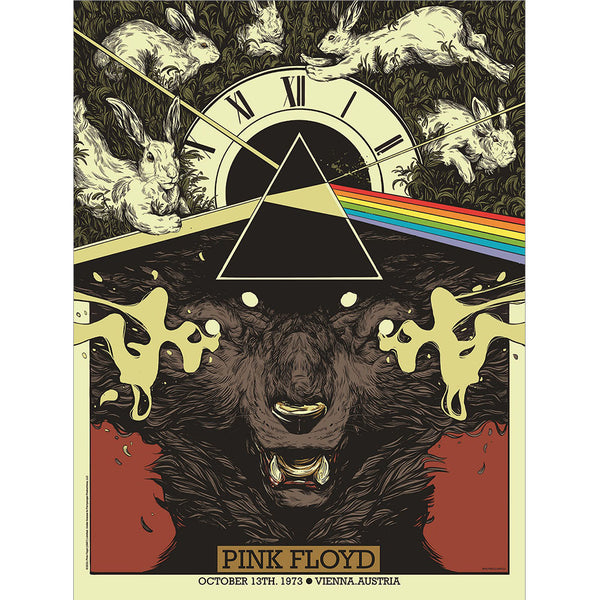 Pink Floyd October 13, 1973 Vienna Austria Gallery Edition Poster