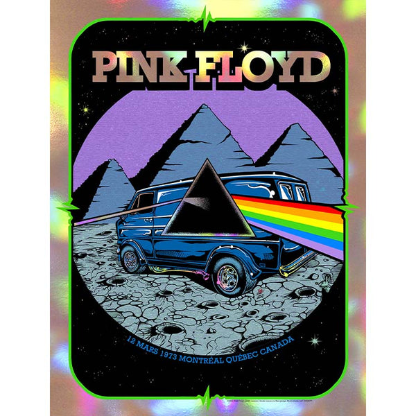 Pink Floyd March 12, 1973 Montreal Quebec Canada Rainbow Foil Variant