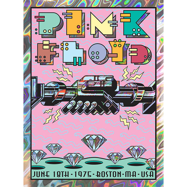 Pink Floyd June 18, 1975 Boston, MA Lava Foil Variant Poster